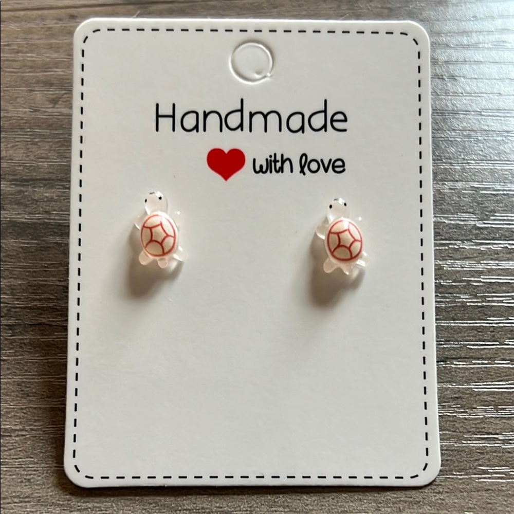 Handmade turtle earrings